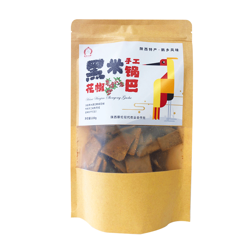 陕西珍馐 黑米花椒锅巴，麻辣酥脆的网红零食之旅