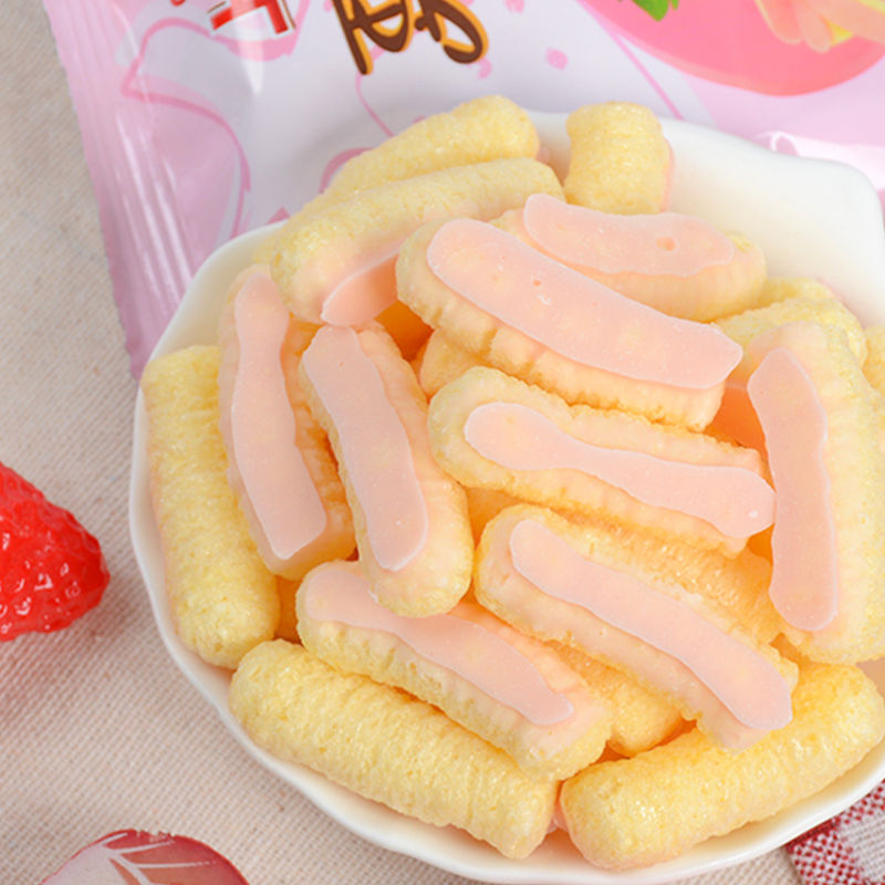 上好佳粟米条草莓味薯条 穿越时光的甜蜜，8090后的怀旧零嘴